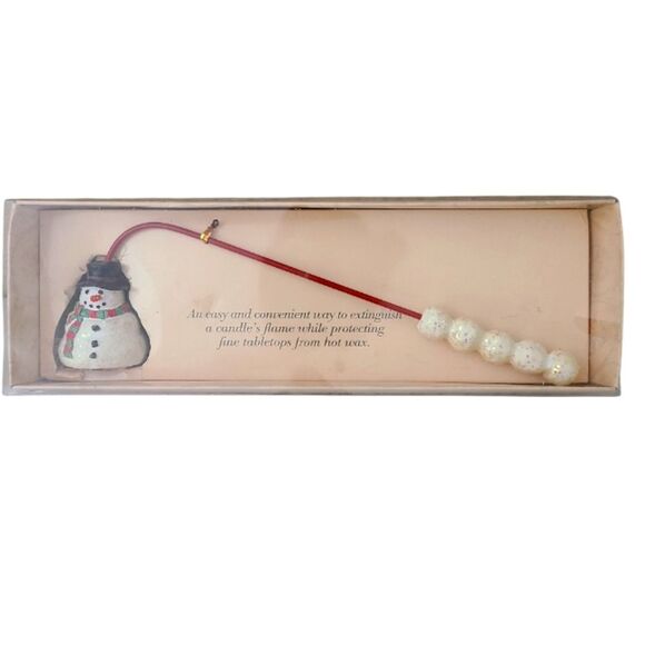 vintage 1998 boston warehouse snowman candle snuffer - Picture 1 of 3